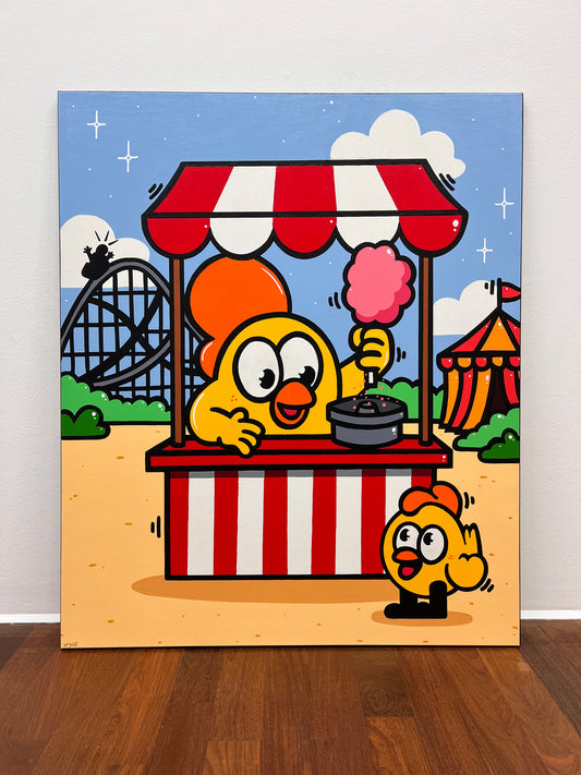Open Bar sur la Barbe à Papa // Toile 120x100