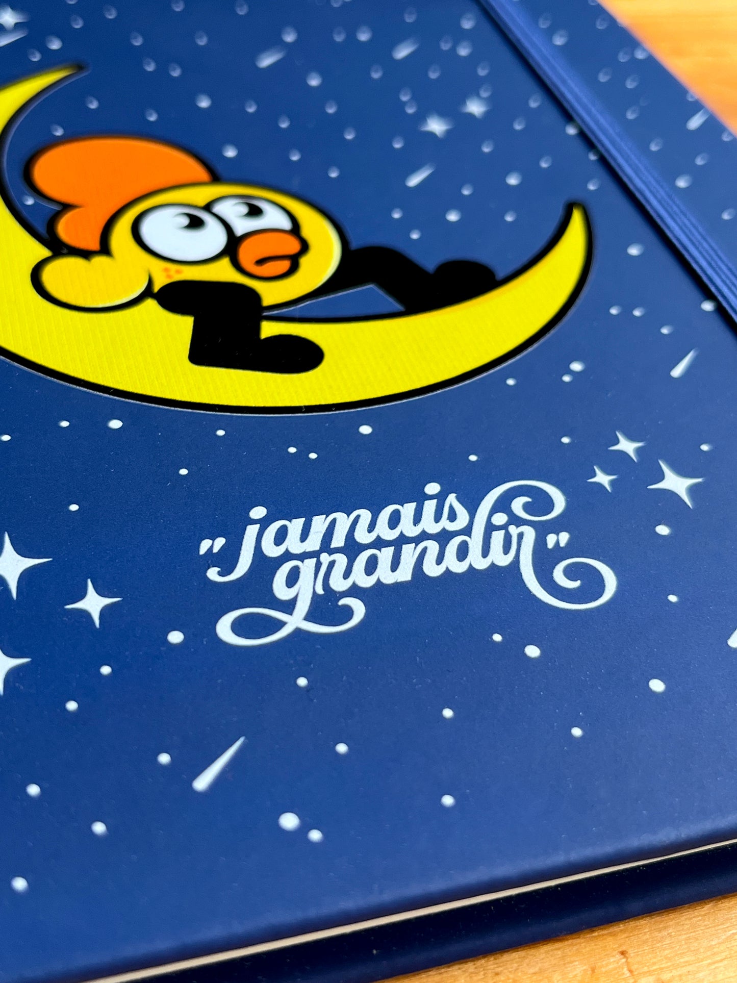 Carnet A5 Bleu "Jamais Grandir"