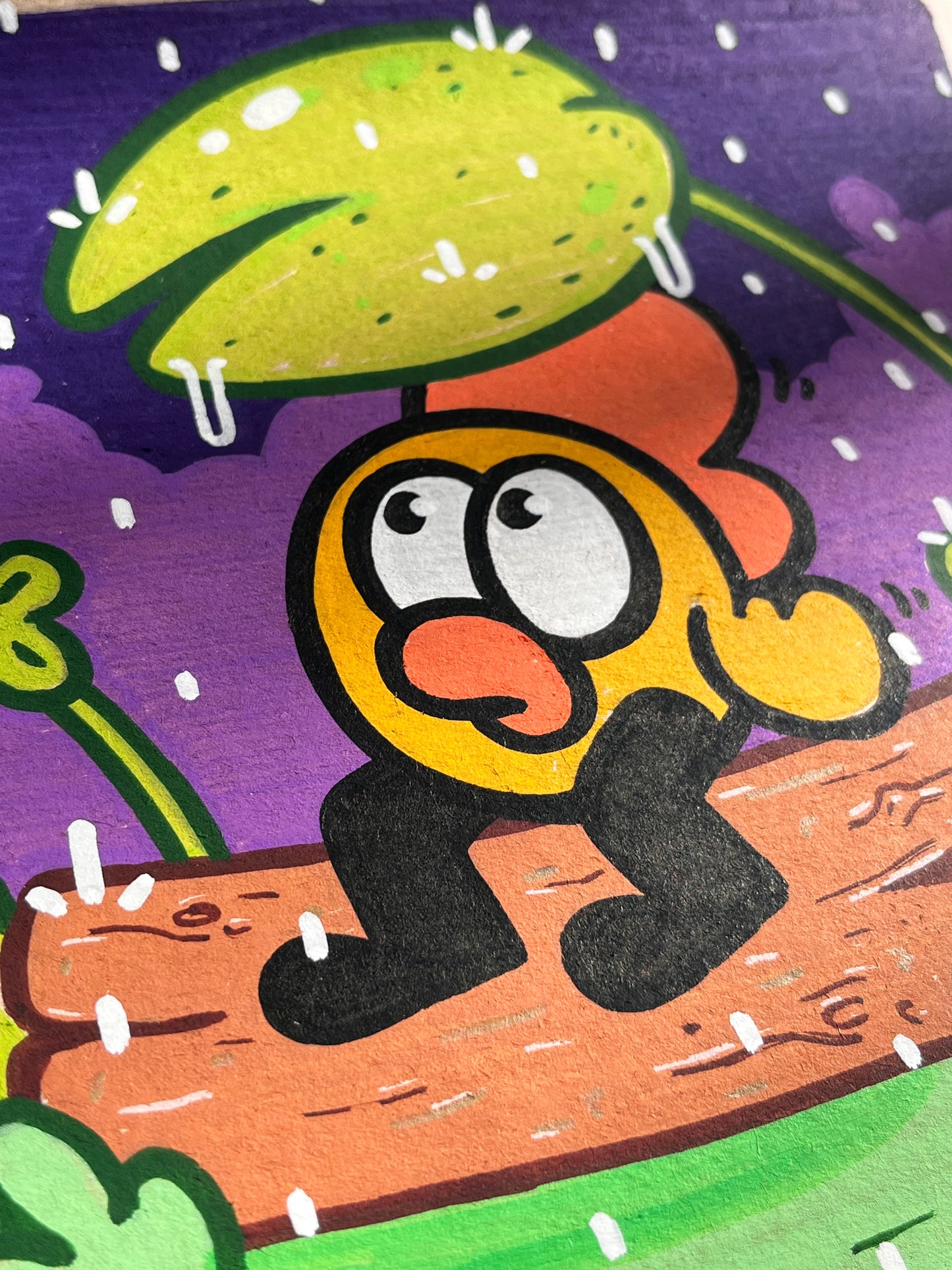 à l'abri de la pluie