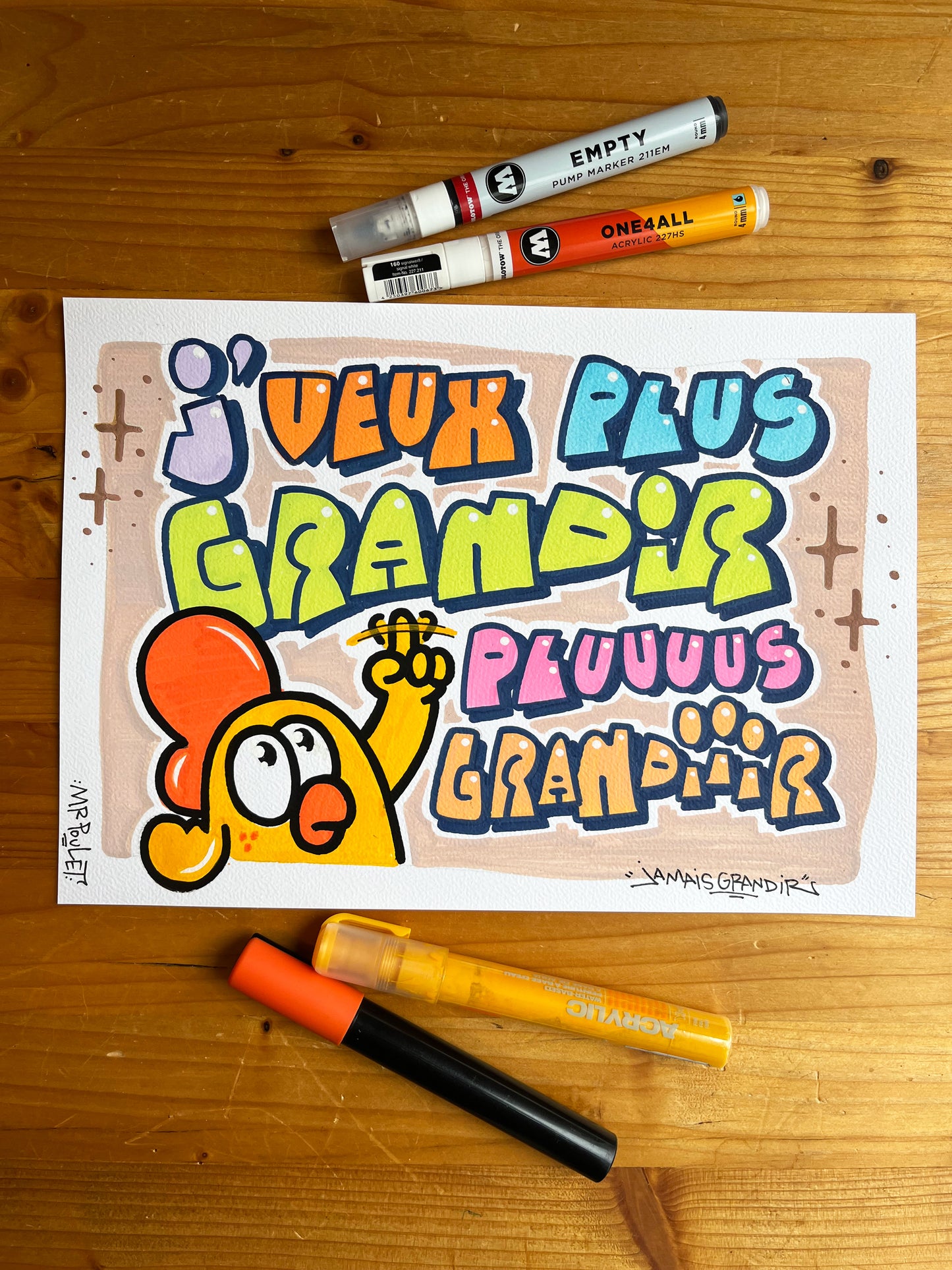 Plus Grandir // Illustration originale A4