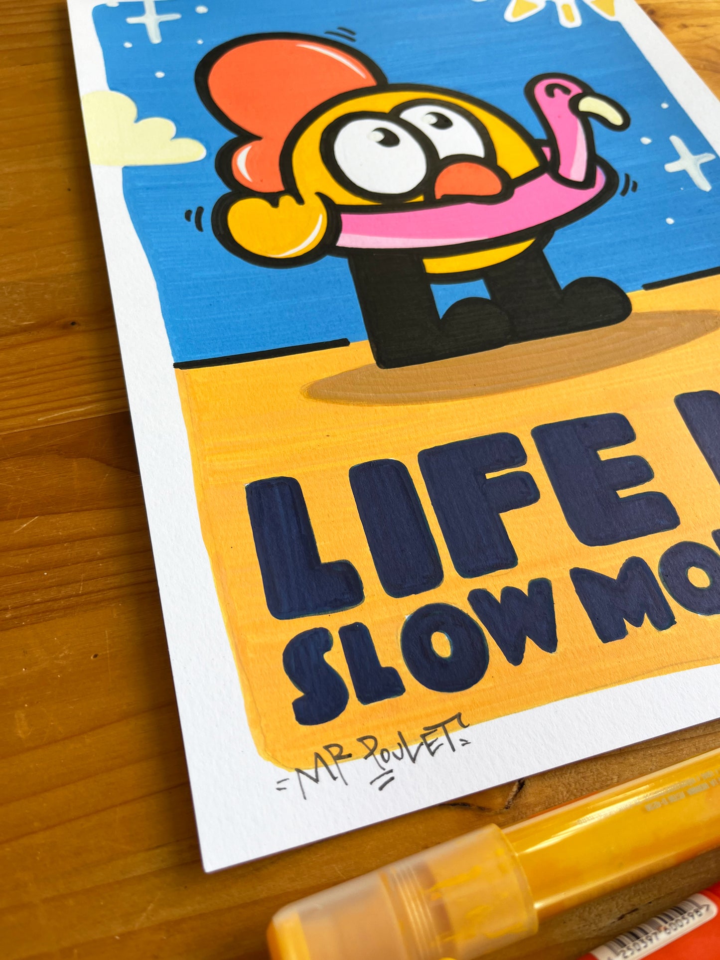 Life in slow motion // Illustration originale A4