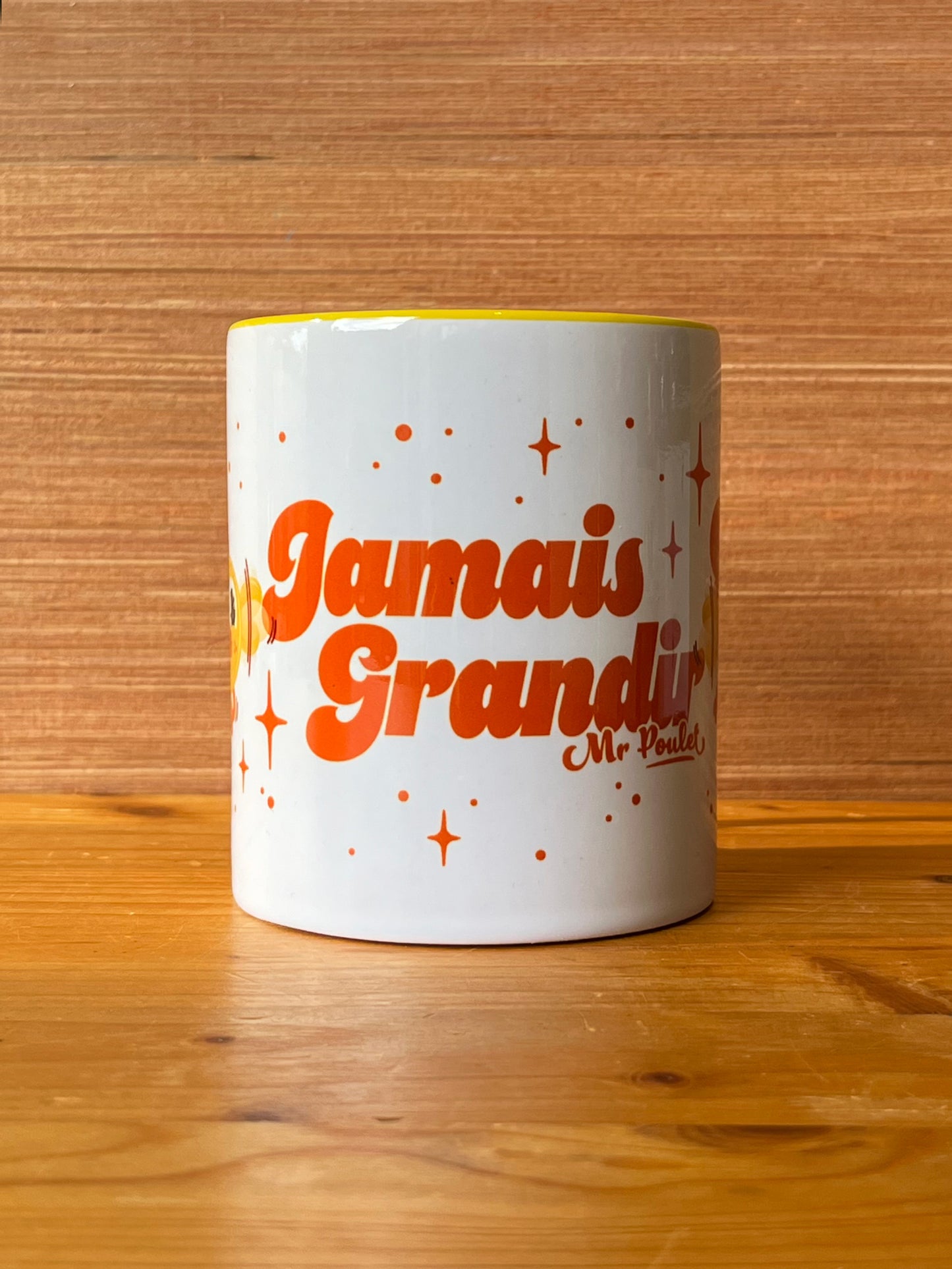 Mug Jamais Grandir design vintage