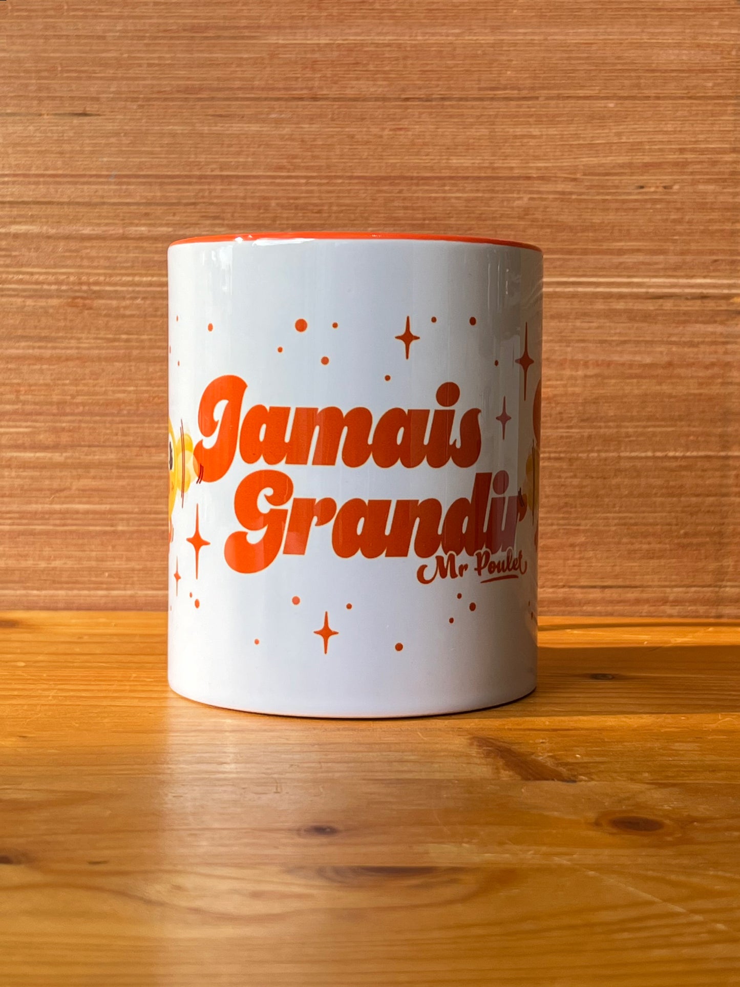 Mug Jamais Grandir design vintage